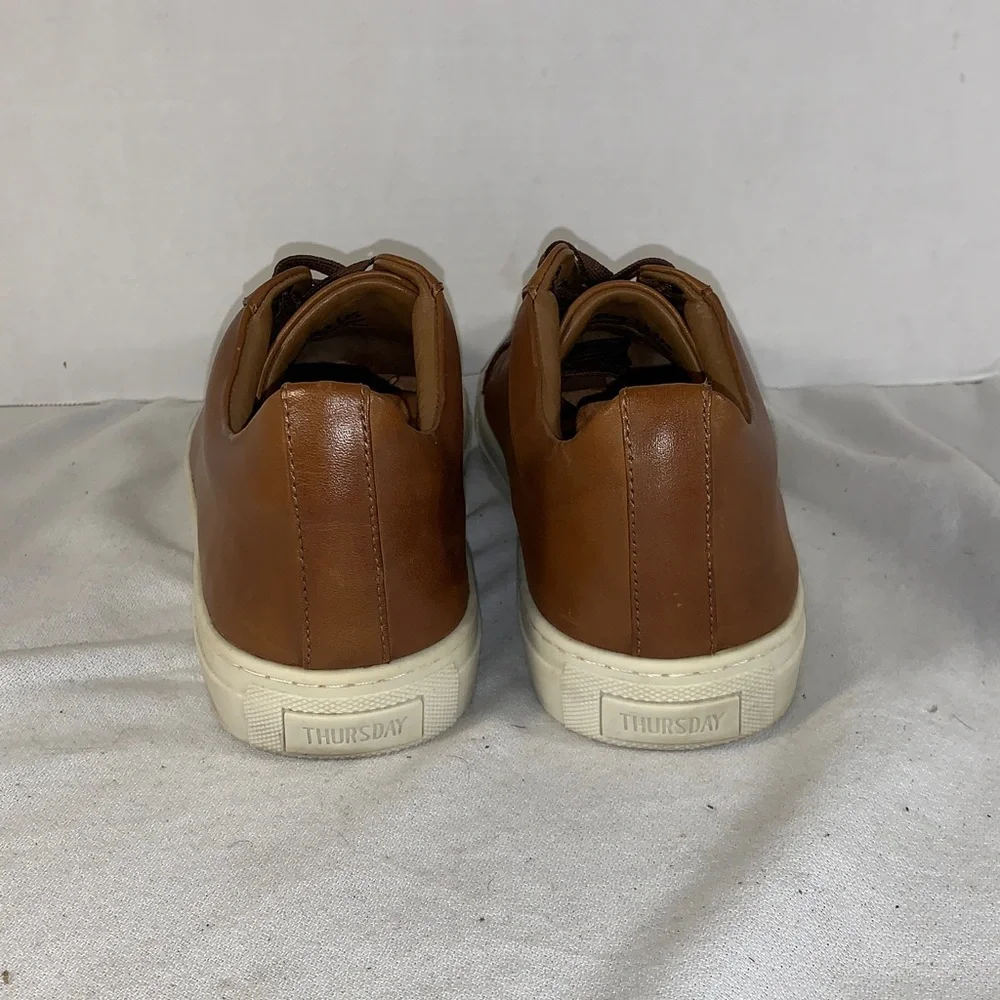 Thursday Boot Company Tan Leather Low-Top Sneakers